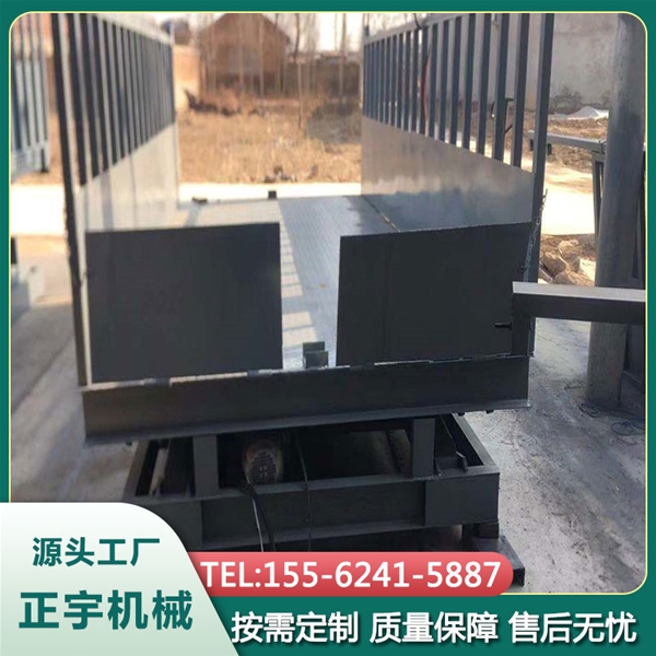大型养殖斜坡卸货平台 液压升降移动式卸猪台固定赶猪台